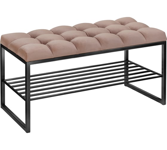 Изображение товара Банкетка GreenWeen RUBY MINI, черная, Mocco, каретная стяжка 850x400x450 мм GW-RUBYMINI-M-850B-K