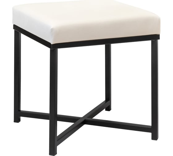 Изображение товара Пуф GreenWeen CRUZ, черный, Ivory, 400x400x470 мм GW-CRUZ-400B-Ivory