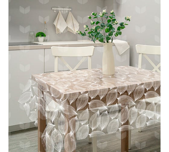 Изображение товара Скатерть Рыжий кот пвх, физалис, коллекция ажур, размер 110x132 см 106451