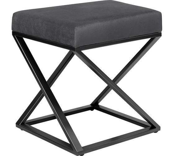 Изображение товара Пуф GreenWeen Chelsea, черный, Mouse Grey, 400x400x450 мм GW-CH400B-MG