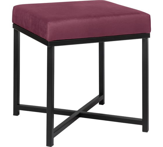 Изображение товара Пуф GreenWeen CRUZ, черный, Marsala, 400x400x470 мм GW-CRUZ-400B-MARS