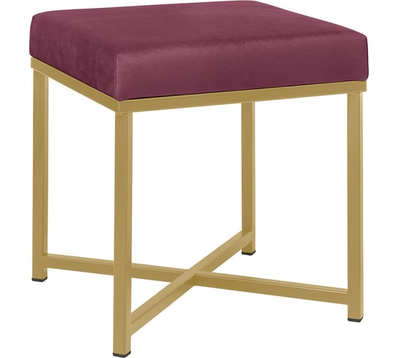 Изображение товара Пуф GreenWeen CRUZ, золотой, Marsala, 400x400x470 мм GW-CRUZ-400G-MARS