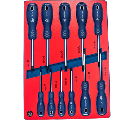 Изображение товара Набор отвёрток TORX, ложемент, 11шт МАСТАК 5-4411