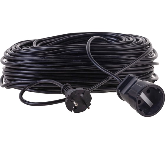 Изображение товара Силовой удлинитель-шнур ЗУБР 2x0.75, 50м, 2200Вт, ПВС 207-Ш 55023-50