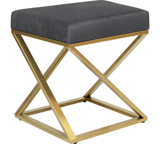 Изображение товара Пуф GreenWeen Chelsea, золотой, Mouse Grey, 400x400x450 мм GW-CH400G-MG