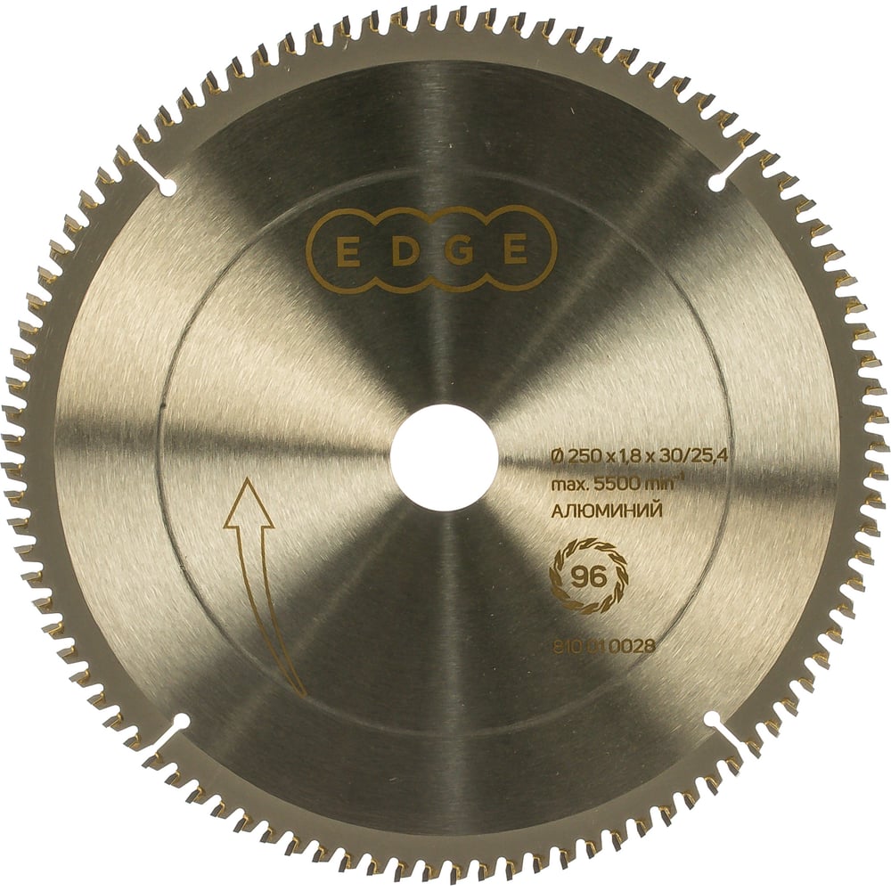 Пильный диск по алюминию EDGE by PATRIOT диск пильный по алюминию edge by patriot отрицательный наклон 96 t 250 x 30 25 4 мм