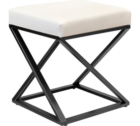 Изображение товара Пуф GreenWeen Chelsea, черный, Ivory, 400x400x450 мм GW-CH400B-I