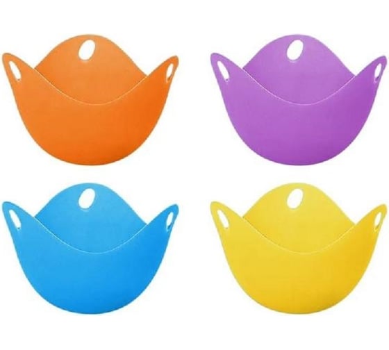 Изображение товара Набор для приготовления яиц пашот из 4 шт Homium фиолетовый, оранжевый, синий, желтый eggs1