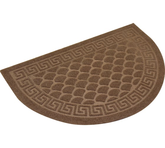 Изображение товара Влаговпитывающий коврик In'Loran с тиснением 60x90 см ХОЛЛ, полукруг коричневый, арт. 130К-692