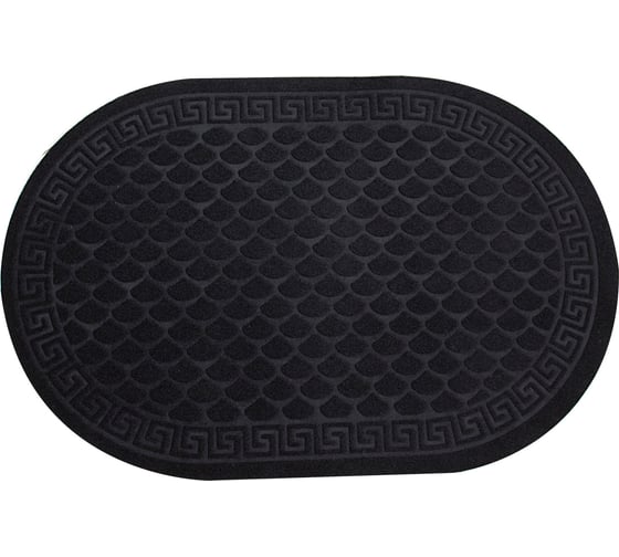 Изображение товара Влаговпитывающий коврик In'Loran с тиснением 60x90 см. ХОЛЛ, овал чёрный, арт. 130L-696
