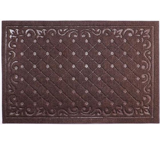 Изображение товара Влаговпитывающий коврик In'Loran с тиснением 45x75 см ХОЛЛ коричневый, арт. 130-582