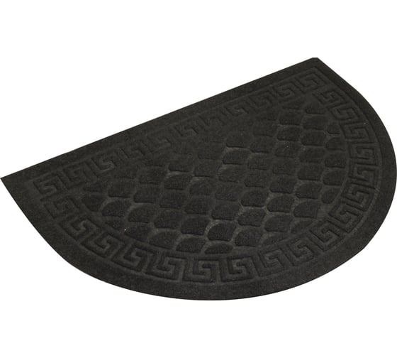 Изображение товара Влаговпитывающий коврик In'Loran с тиснением 60x90 см ХОЛЛ, полукруг черный, арт. 130К-696