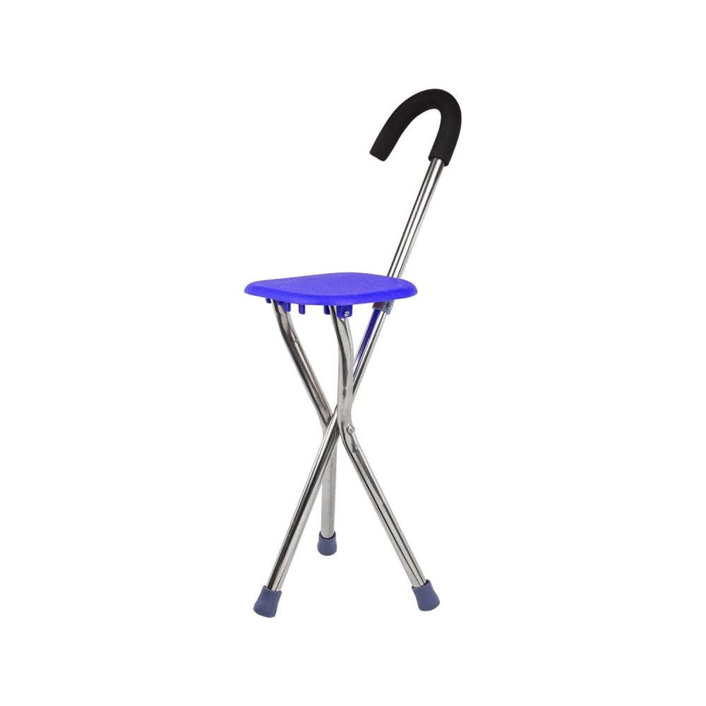 Изображение товара Складная трость-стул ISMA 3-х ногая синяя для универсального использования