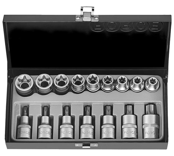 Изображение товара Набор головок 1/2" Е и TORX 16 шт. FORCE 4171