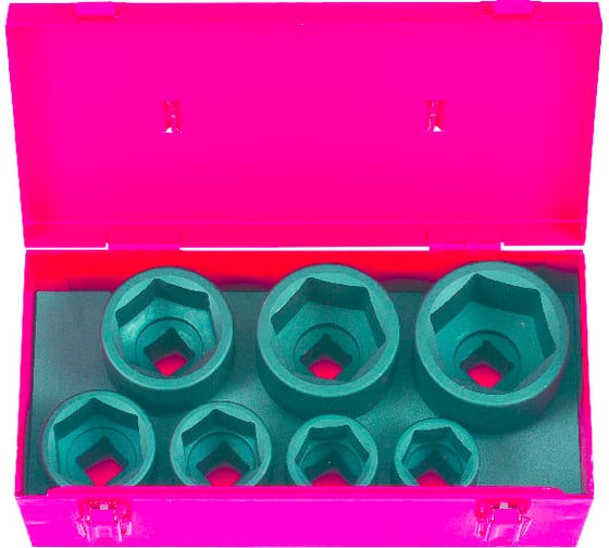 Изображение товара Набор ударных 6 гранных головок 30-55 мм, 7 шт. FORCE 6071