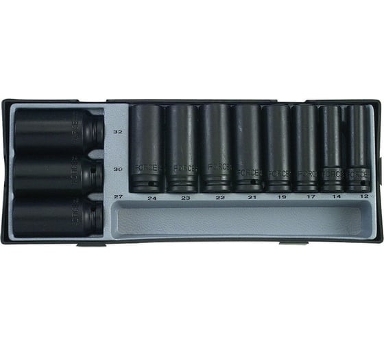 Изображение товара Набор ударных головок 1/2", L=85 мм, 11 шт., 12-32 мм FORCE T4119