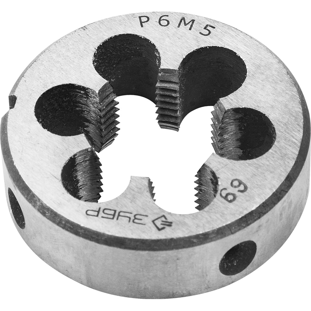 Круглая машинно-ручная плашка для нарезания метрической резьбы ЗУБР машинно ручной одинарный метчик для нарезания метрической резьбы зубр