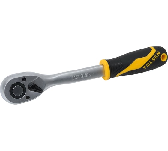 Изображение товара Трещотка TOLSEN GRIPro 1/2", 255 мм, 72 зубца, флажковая, с кнопкой 16120