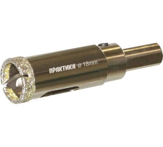 Изображение товара Коронка алмазная по керамограниту/керамике Профи (18х70 мм) ПРАКТИКА 917-569
