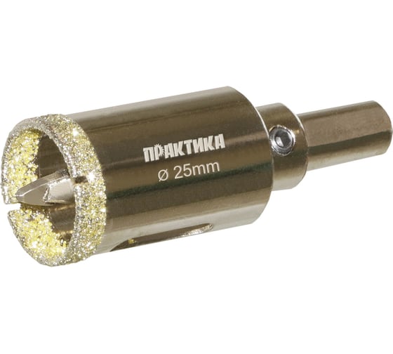 Изображение товара Коронка алмазная по керамограниту/керамике Профи (25х70 мм) ПРАКТИКА 917-590