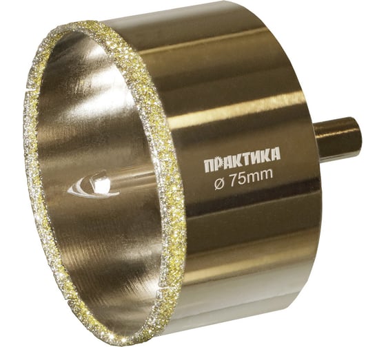 Изображение товара Коронка алмазная по керамограниту/керамике Профи (75х70 мм) ПРАКТИКА 917-729