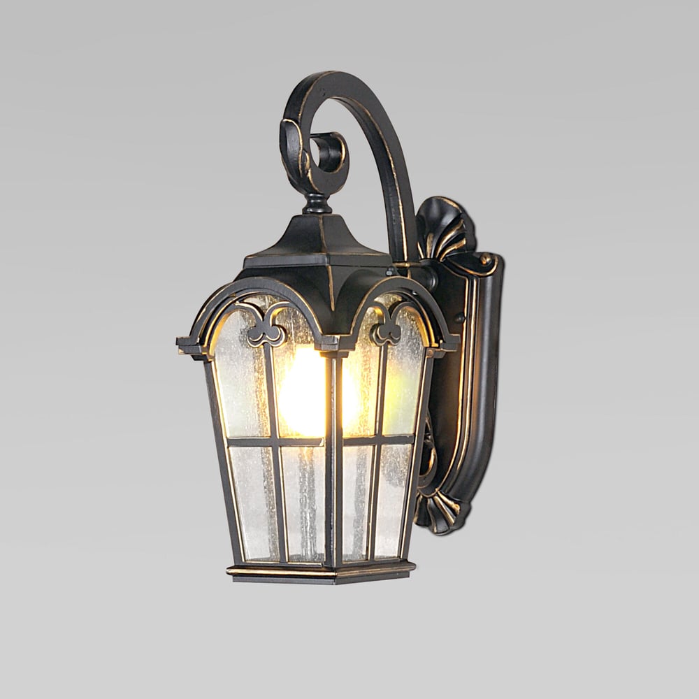 Изображение товара Садово-парковый светильник Elektrostandard Mira D черное золото 60 Вт уличный архитектурный фонарь