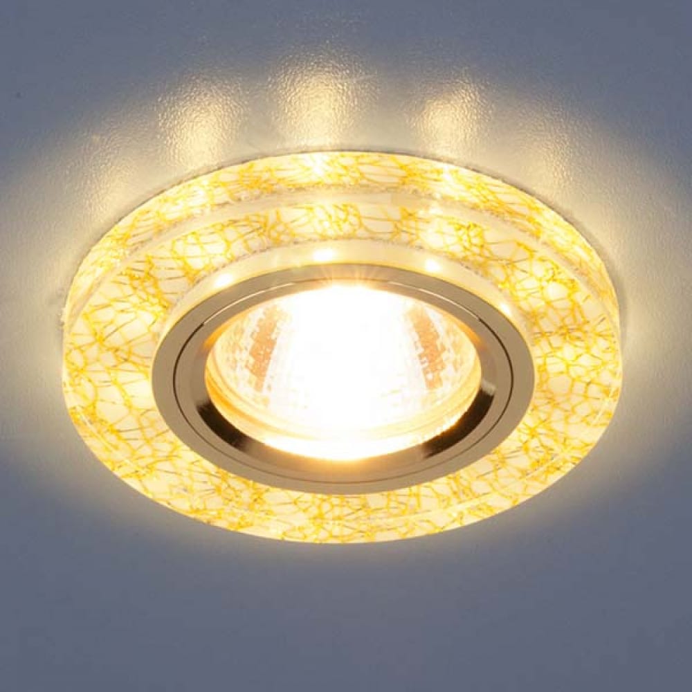 Купить Встраиваемый светильник elektrostandard 8371 mr16 wh/gd / белый/золото a031514