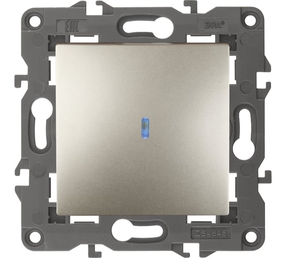 Изображение товара Выключатель с подсветкой ЭРА 14-1102-04 10АХ-250В, IP20, Elegance, шампань Б0034218