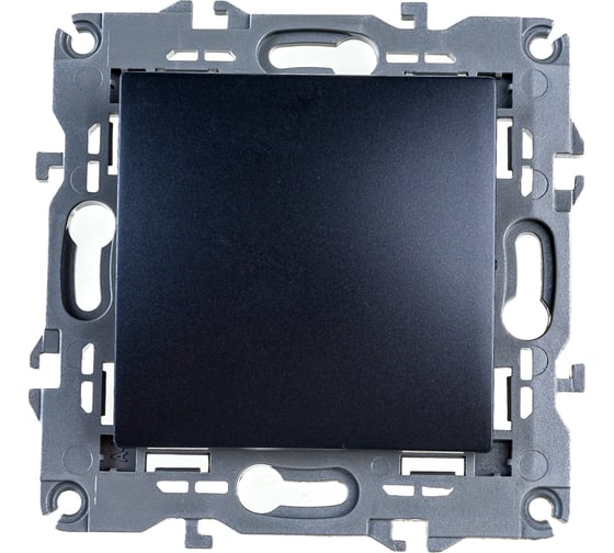 Изображение товара Переключатель ЭРА Elegance 10АХ-250В, IP20, антрацит 14-1103-05 Б0034227