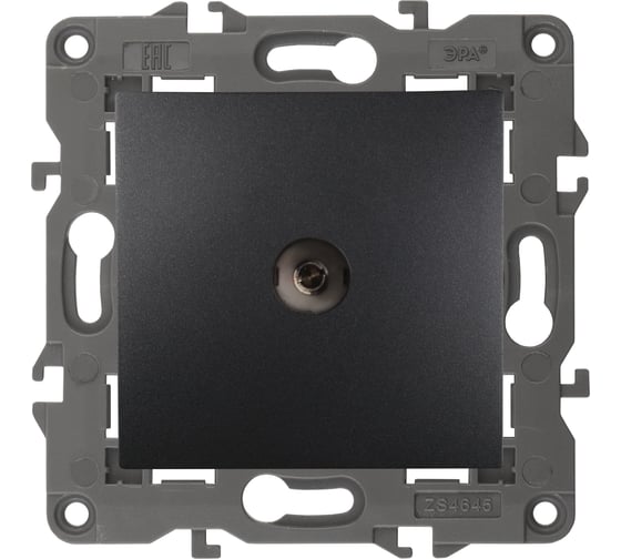 Изображение товара Розетка TV ЭРА 14-3101-05 одиночная, IP20, Elegance, антрацит Б0034294