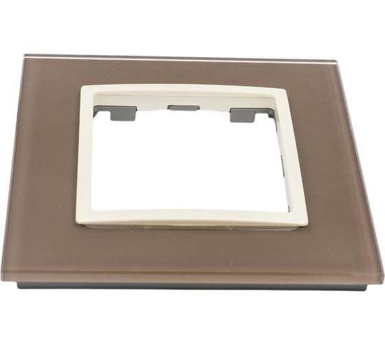 Изображение товара Рамка ЭРА 14-5101-31 на 1 пост, стекло, Elegance, мокко+слоновая кость Б0034485