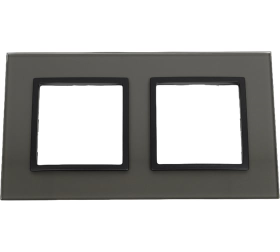 Изображение товара Рамка ЭРА 14-5102-32 на 2 поста, стекло, Elegance, серый+антрацит Б0034504