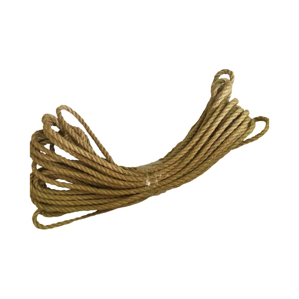 Изображение товара Джутовая веревка Комус 12 мм 20 м для хозяйственных и бытовых работ