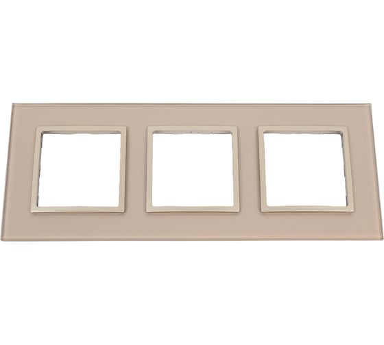 Изображение товара Рамка ЭРА 14-5103-04 на 3 поста, стекло, Elegance, шампань+шампань Б0034509
