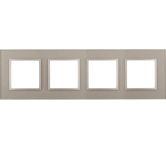 Изображение товара Рамка ЭРА 14-5104-04 на 4 поста, стекло, Elegance, шампань+шампань Б0034527