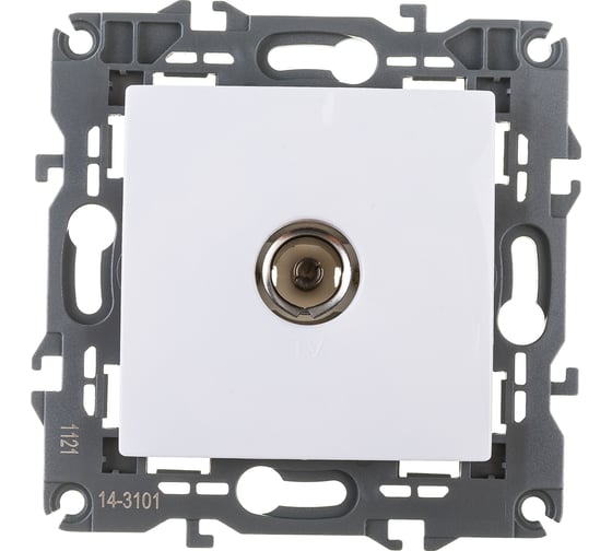 Изображение товара Розетка TV ЭРА 14-3101-01 одиночная, IP20, Elegance, белый Б0034290