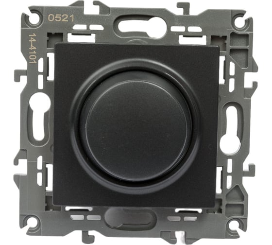 Изображение товара Поворотно-нажимной светорегулятор ЭРА 14-4101-05 400ВА 230В, IP20, Elegance, антрацит Б0034344