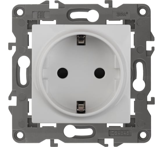 Изображение товара Розетка ЭРА Elegance 2P+E Schuko 16A-250В, IP20, белый 14-2101-01 Б0034264