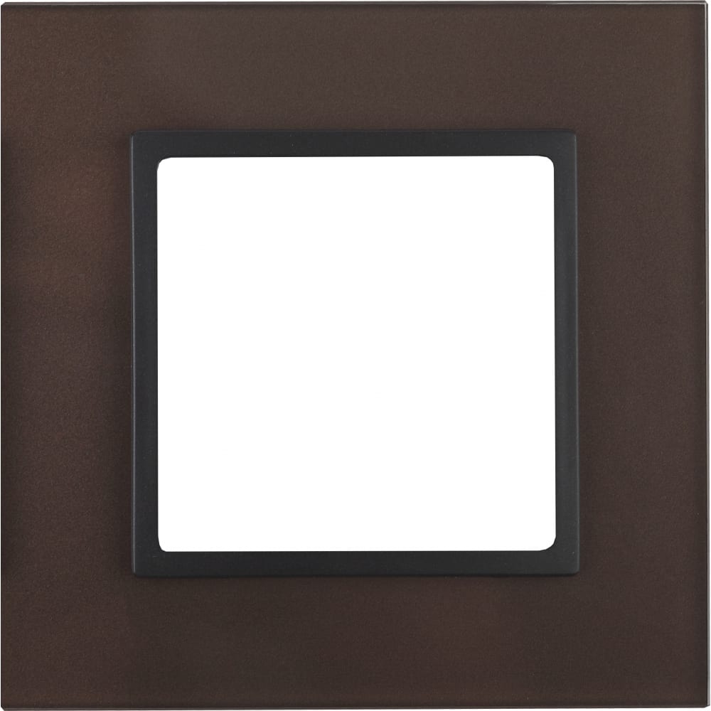 Рамка эра 14-5101-13 на 1 пост, стекло, elegance, бронза+антрацит б0034475
