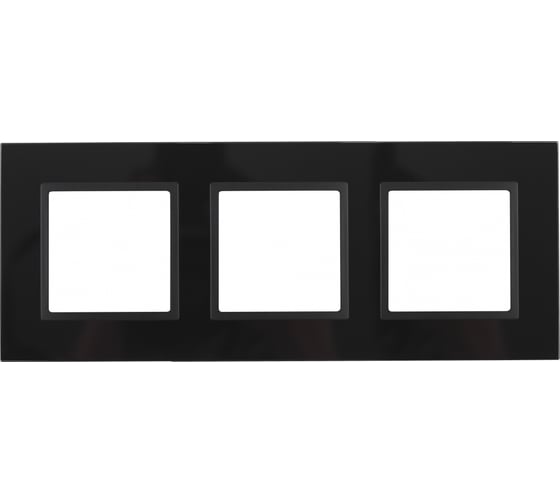 Изображение товара Рамка ЭРА 14-5103-05 на 3 поста, стекло, Elegance, чёрный+антрацит Б0034510