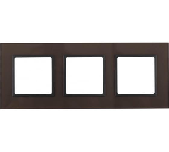 Изображение товара Рамка ЭРА 14-5103-13 на 3 поста, стекло, Elegance, бронза+антрацит Б0034511