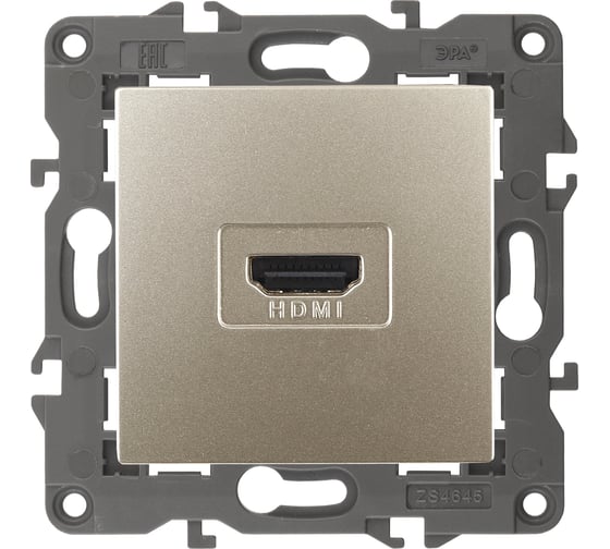 Изображение товара Розетка HDMI ЭРА 14-3114-04 IP20, Elegance, шампань Б0034335