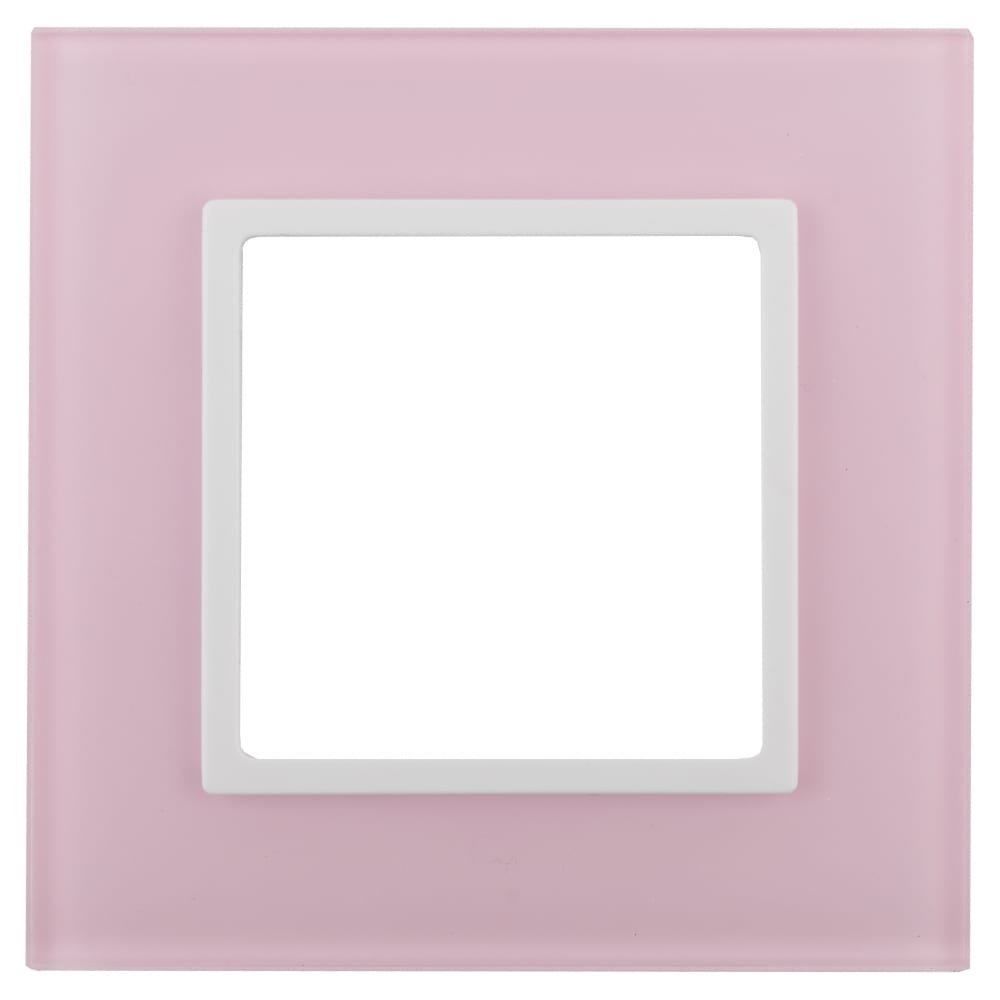 Рамка эра 14-5101-30 на 1 пост, стекло, elegance, розовый+белый б0034484