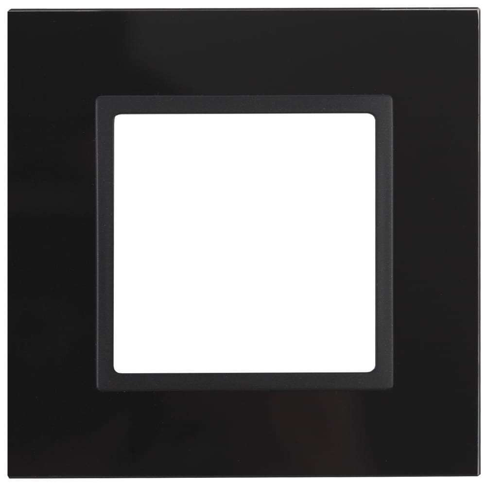 Рамка эра 14-5101-05 на 1 пост, стекло, elegance, чёрный+антрацит б0034474