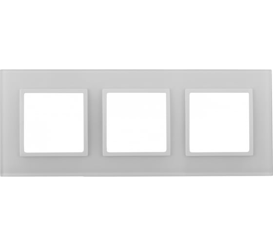 Изображение товара Рамка ЭРА 14-5103-01 на 3 поста, стекло, Elegance, белый+белый Б0034506