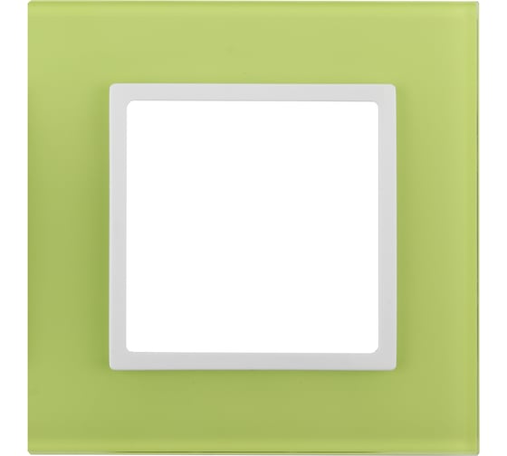 Изображение товара Рамка ЭРА 14-5101-26 на 1 пост, стекло, Elegance, лайм+белый Б0034480