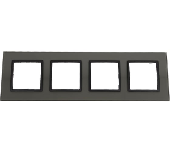 Изображение товара Рамка ЭРА 14-5104-32 на 4 поста, стекло, Elegance, серый+антрацит Б0034540