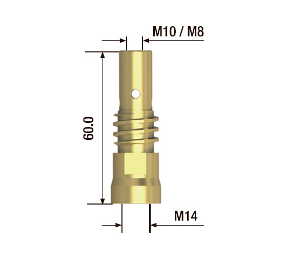 Изображение товара Адаптер контактного наконечника (5 шт; M8х65 мм) FUBAG FB.TA.M8.65