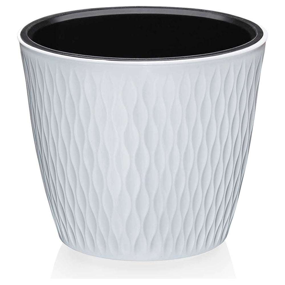 Изображение товара Круглое кашпо Эльфпласт Kerama 4.6 л белый d 210 мм h 187 мм