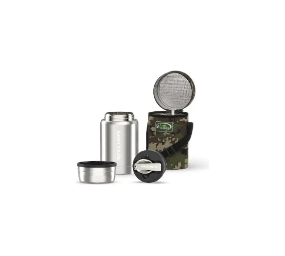 Изображение товара Термос для еды Biostal Охота 0.5 л, с термочехлом, стальной NTS-500B